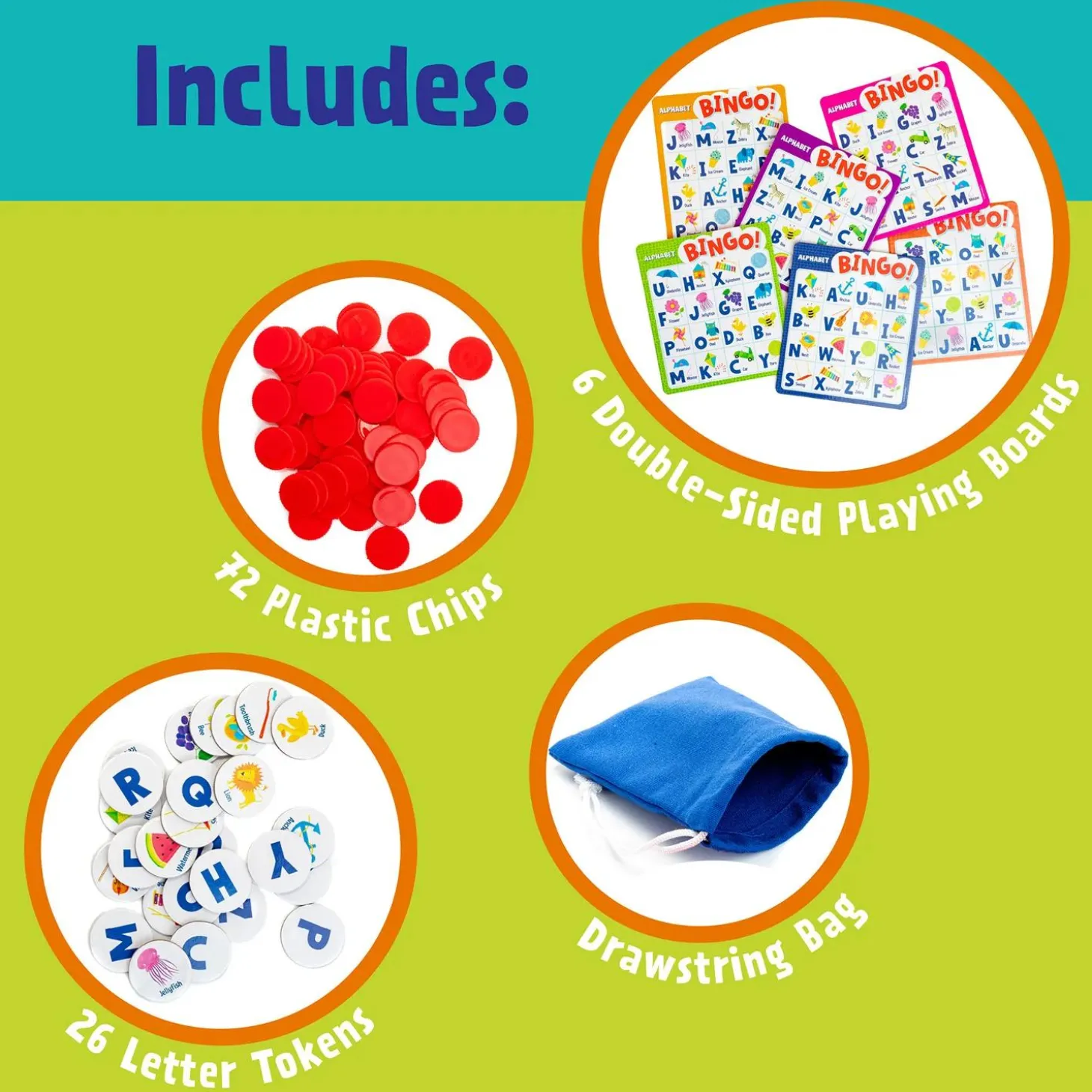 Alphabet Bingo Peaceable Kingdom Board Game