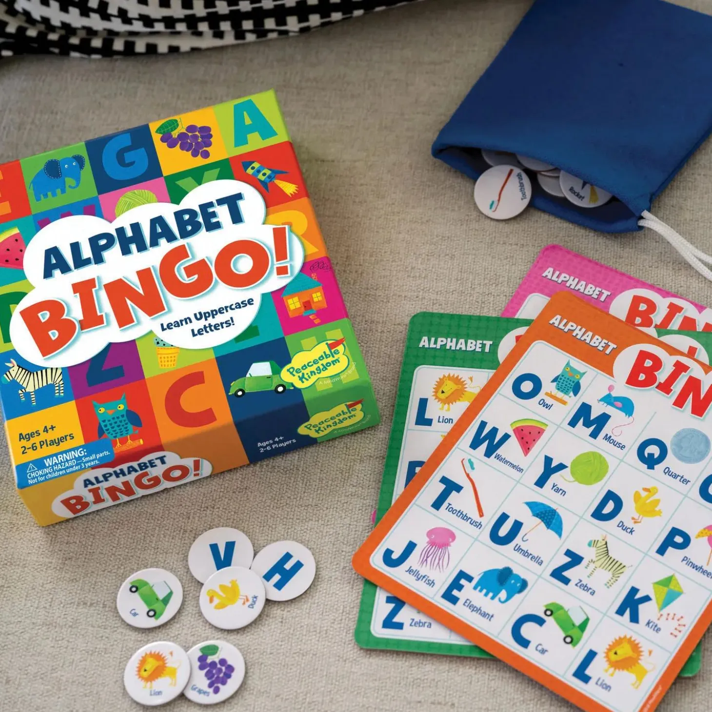 Alphabet Bingo Peaceable Kingdom Board Game