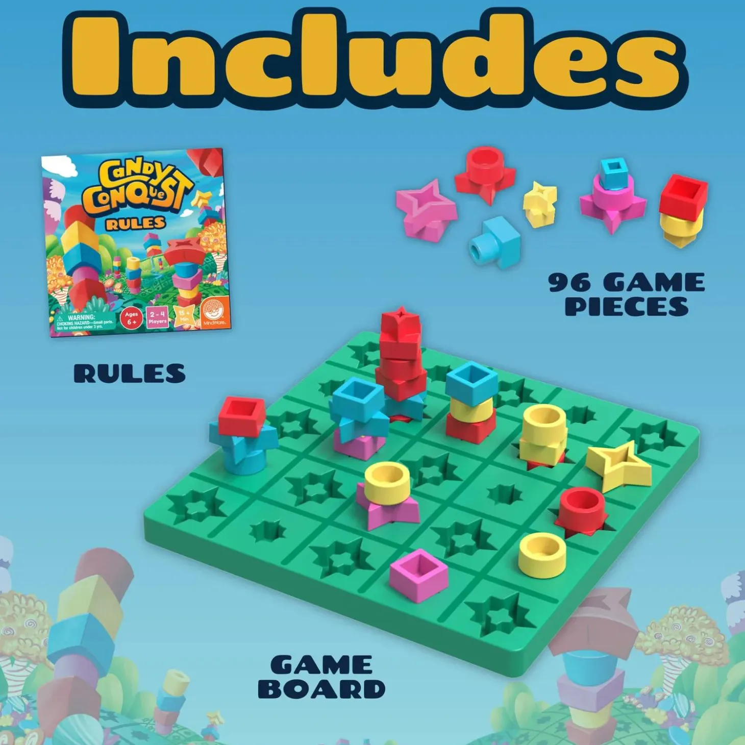 Candy Conquest In-a-Row Classic Board Game