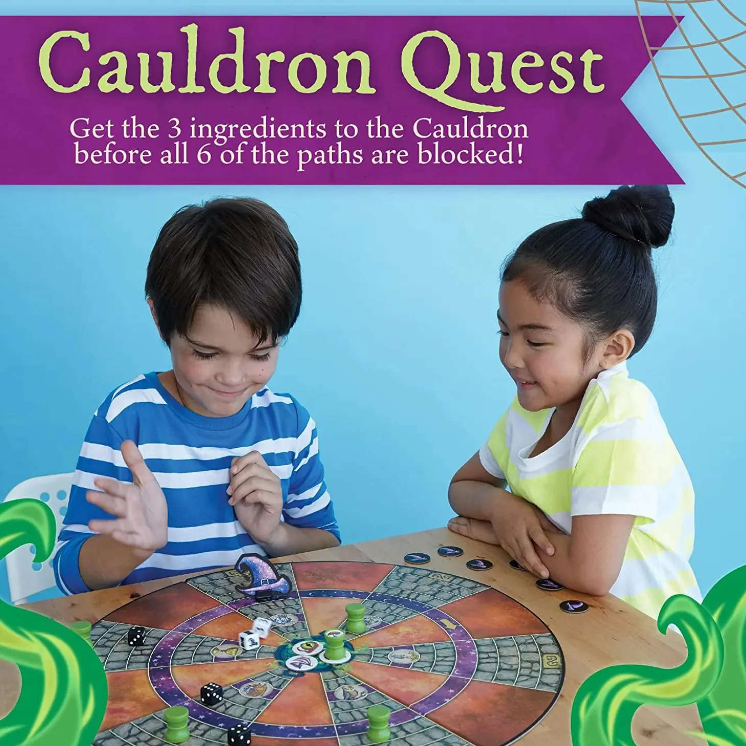 Cauldron Quest Peaceable Kingdom Cooperative Board Game