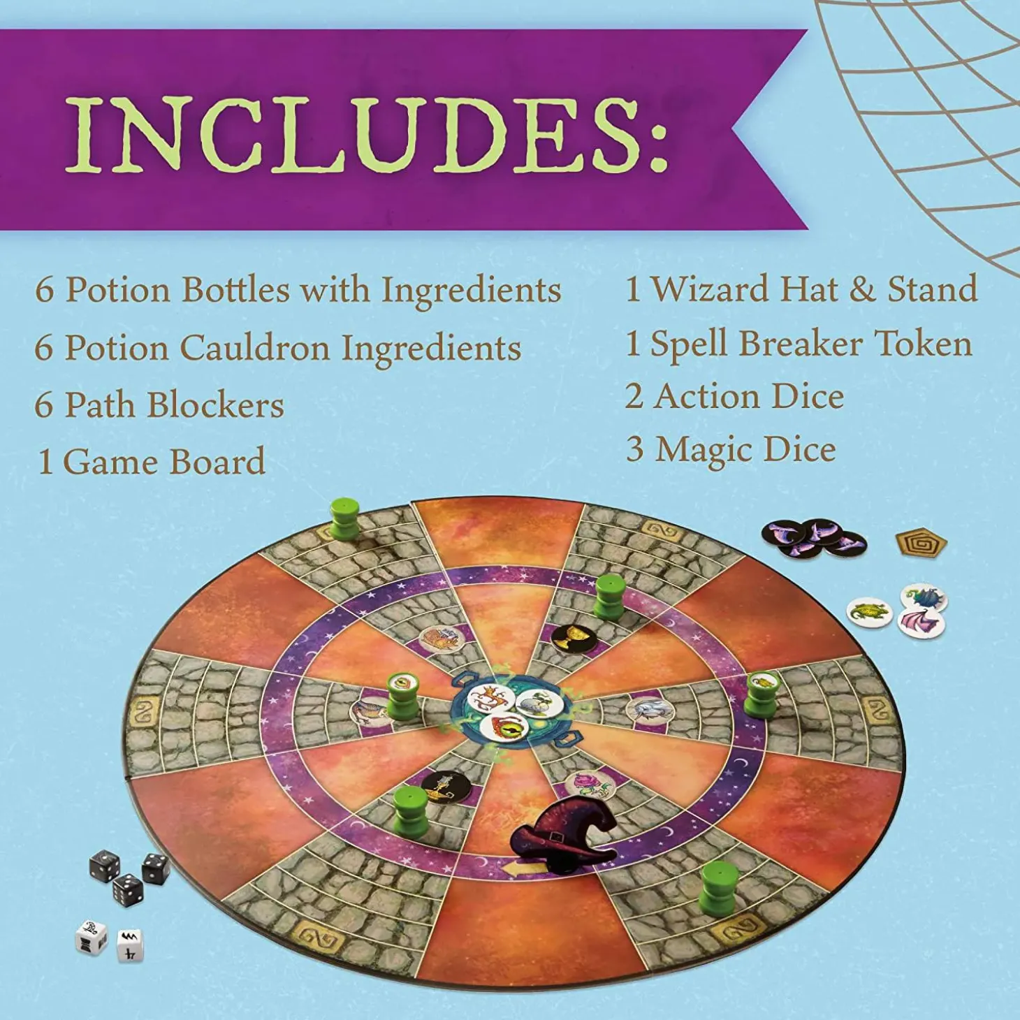 Cauldron Quest Peaceable Kingdom Cooperative Board Game