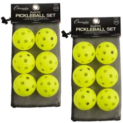 Champion Sports Recreational Indoor Pickleball Set, 6 Per Set, 2 Sets