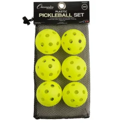 Champion Sports Recreational Indoor Pickleball Set, 6 Per Set, 2 Sets