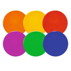 Champion Sports Round Poly Spot Markers, 10", 6 Colors