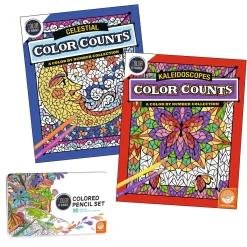 Color by Number Color Counts: Set of 2 with 36 Pencils