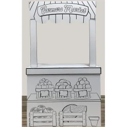 Color Your Own Farmers Market Stand and Playhouse