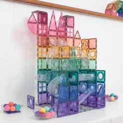Connetix Pastel Ball Run Pack – 106‑Piece Magnetic Ball‑Run Building Set