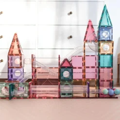 Connetix Pastel Ball Run Pack – 106‑Piece Magnetic Ball‑Run Building Set