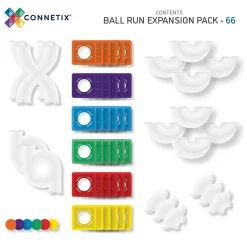 Connetix Rainbow Ball Run Expansion Pack – 66‑Piece Magnetic Motion & Exploration Kit