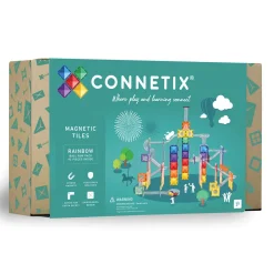 Connetix Rainbow Ball Run Pack – 92‑Piece Magnetic Motion Building Set