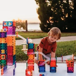 Connetix Rainbow Ball Run Pack – 92‑Piece Magnetic Motion Building Set