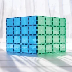 Connetix Rainbow Blue & Green Base Plate Pack – 2‑Piece Magnetic Building Foundation Set