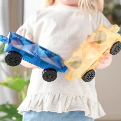 Connetix Rainbow Car Pack – 2‑Piece Magnetic Vehicle Base Set