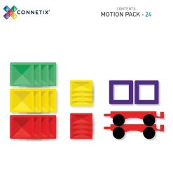 Connetix Rainbow Motion Pack – 24‑Piece Magnetic Movement & Vehicle Set