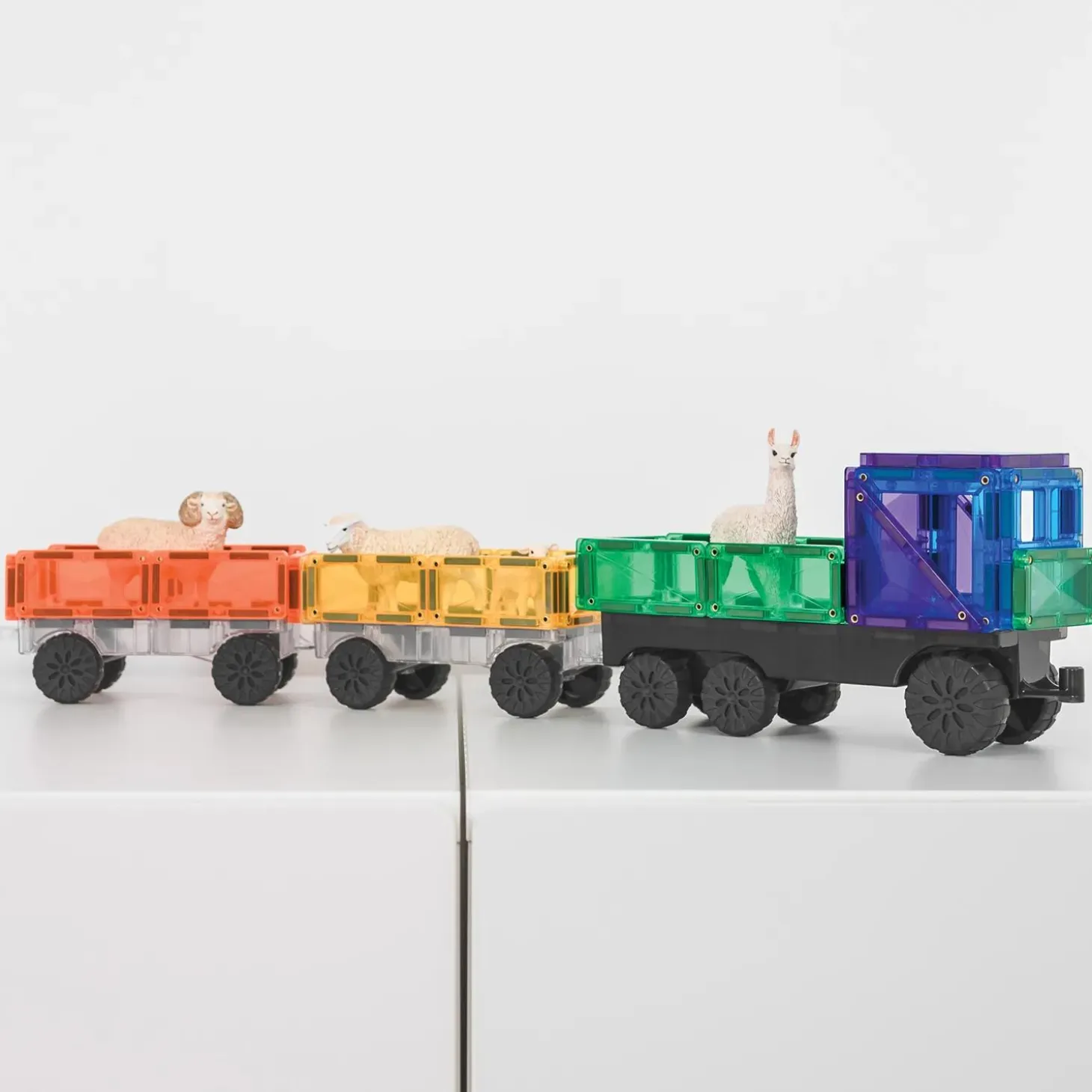 Connetix Rainbow Transport Pack – 50‑Piece Magnetic Building Set