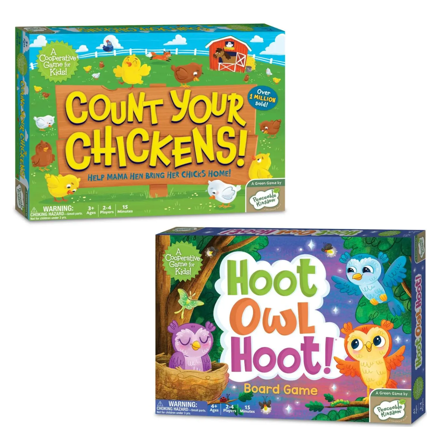Count Your Chickens and Hoot Owl Hoot: Set of 2