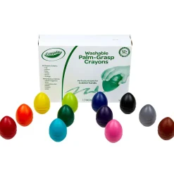 Crayola Washable Palm Grasp Crayons: Set of 12