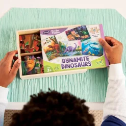 Dynamite Dinosaurs 4-Pack Wooden Puzzles
