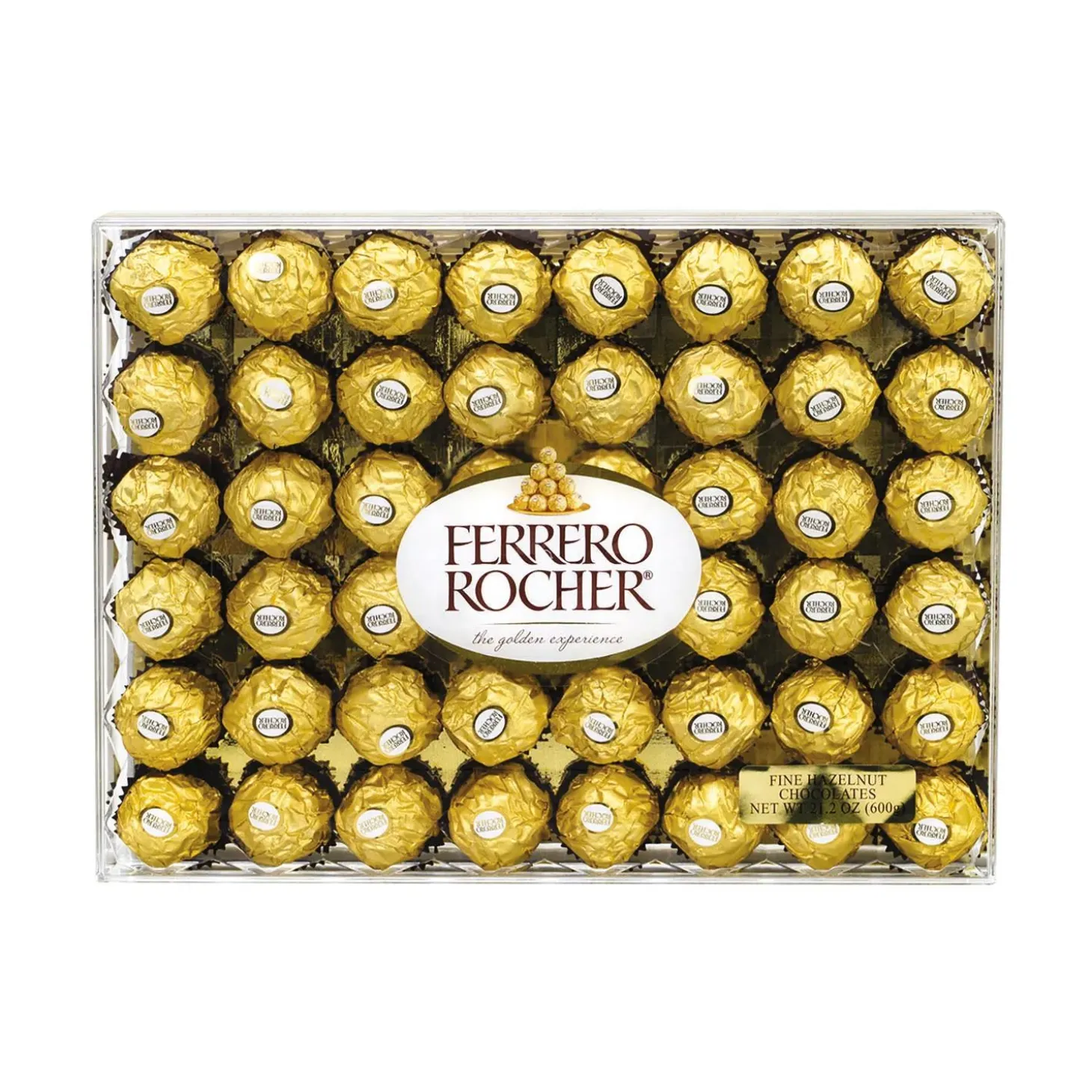 FERRERO ROCHER Hazelnut Chocolate Diamond Gift Box, 48 Pieces