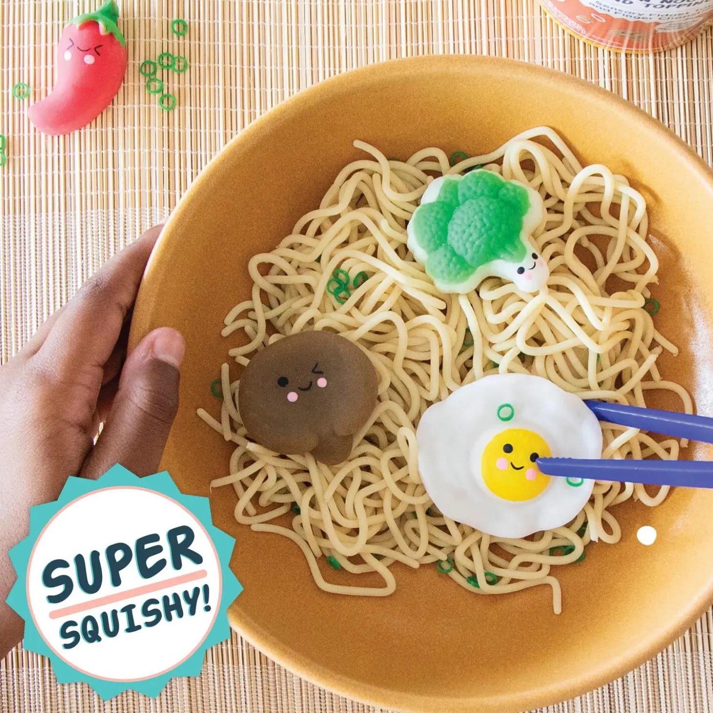 Foodie Fidgets Ramen Noodles and Toppings Fidgets for Kids
