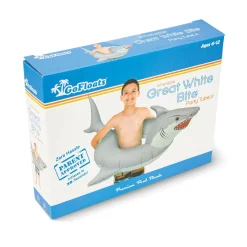 GoFloats 'Great White Bite' - Jr Pool Float Party Tube