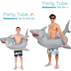 GoFloats 'Great White Bite' - Jr Pool Float Party Tube