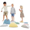 GONGE - River Stones & Hilltops Combo Set: The Original Non-Slip Stepping Stones for Kids, Nordic Colors, Set of 9