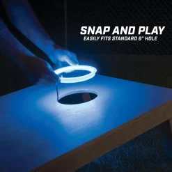 GoSports: Cornhole Light Up LED Ring Kit 2pc Set - Blue