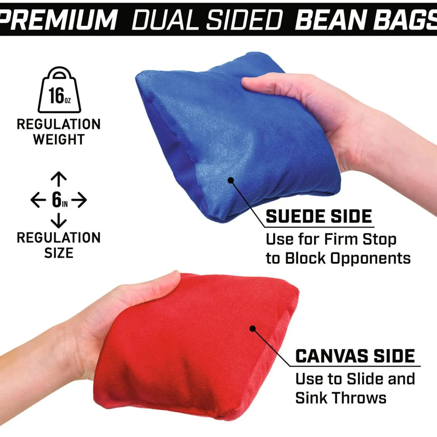 GoSports: Dual Sided Cornhole Bean Bags, Set of 8