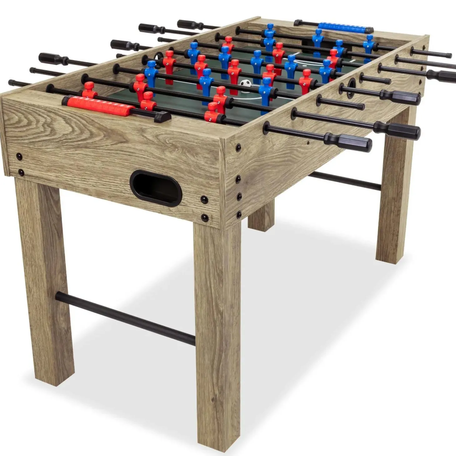 Gosports 48" game room size foosball table - oak finish - includes 4 balls and 2 cup holders
