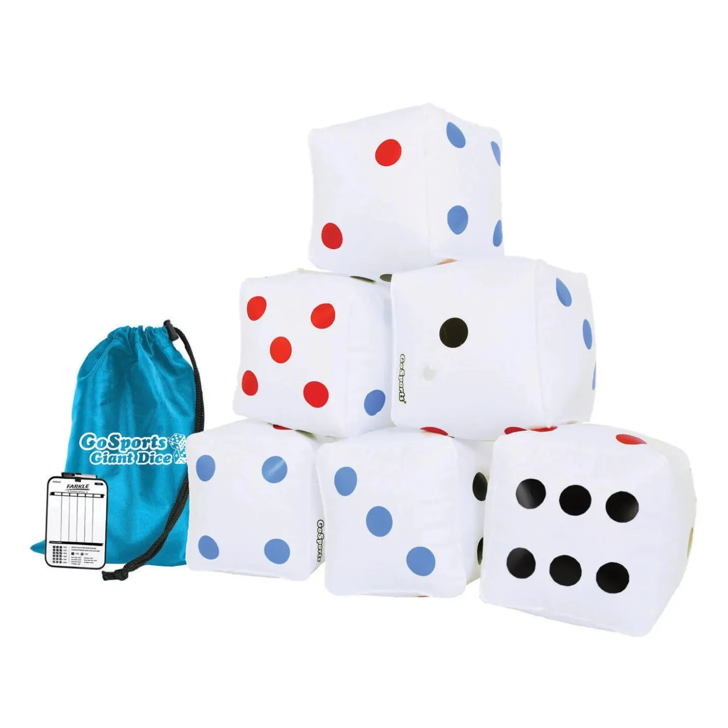 GoSports 6" Giant Inflatable Dice: 6 Pack