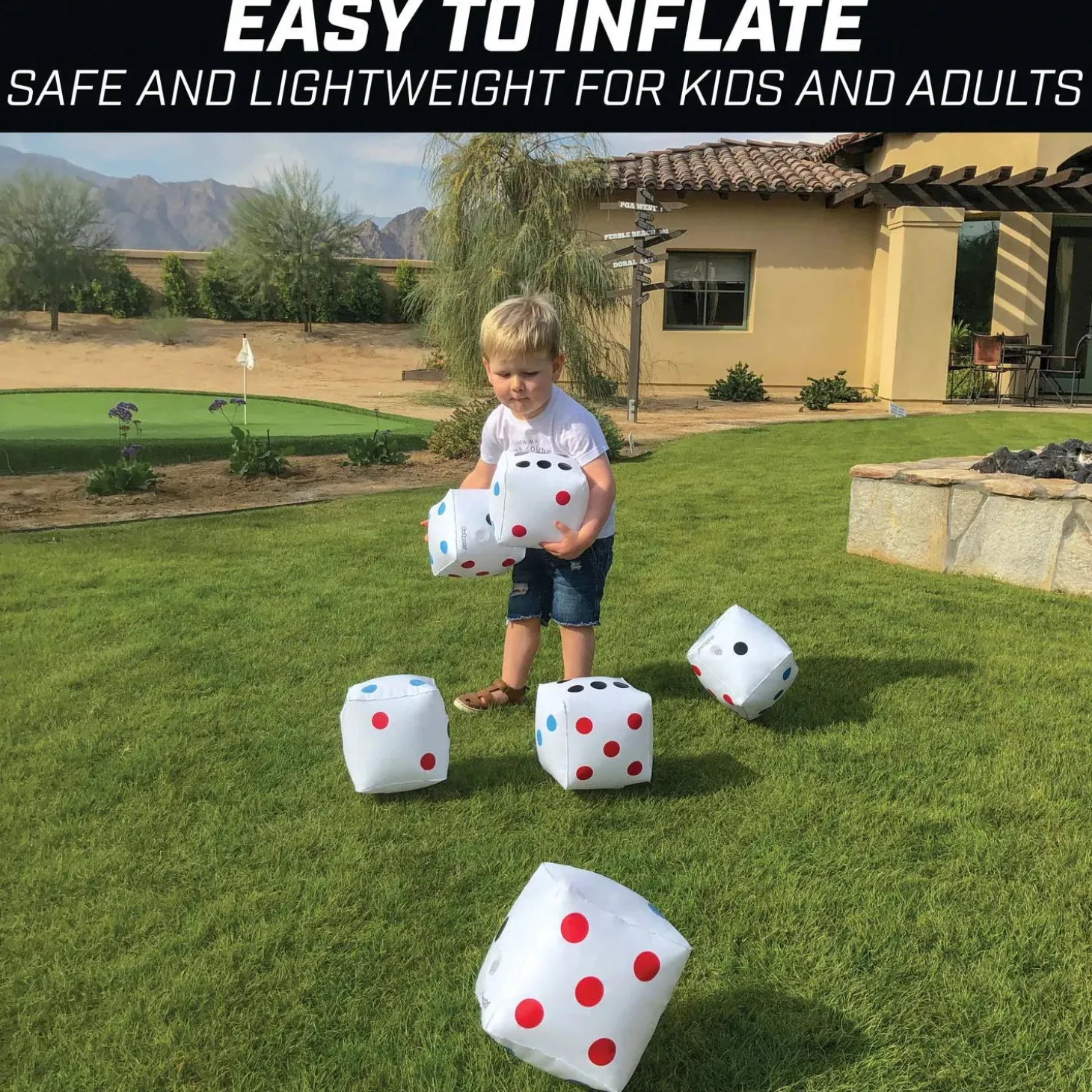 GoSports 6" Giant Inflatable Dice: 6 Pack