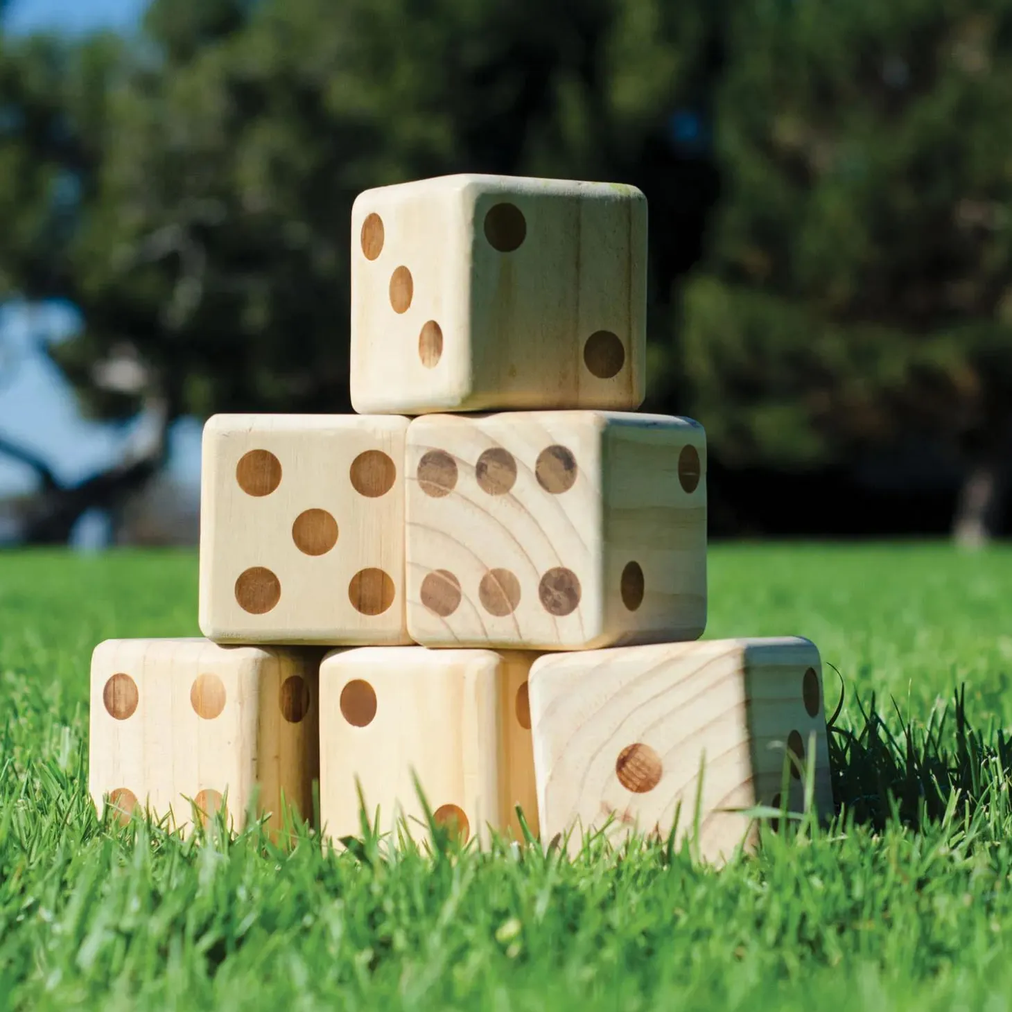 GoSports: Giant 2.5" Wooden Playing Dice Set