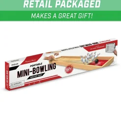 GoSports - Mini Wooden Tabletop Bowling Game Set