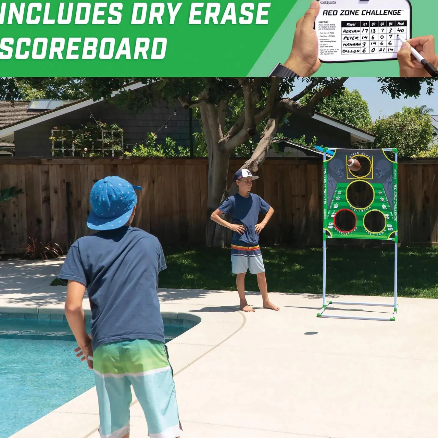 GoSports Red Zone Challenge Football Toss Game