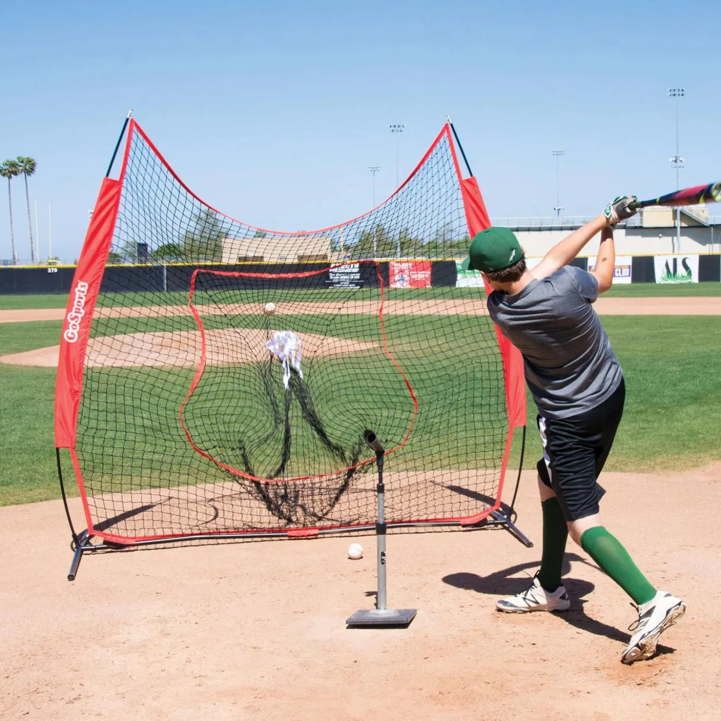 GoSports 7' x 7' Baseball & Softball Practice Hitting & Pitching Net