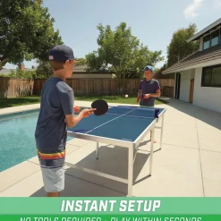 GoSports 6’x3’ Portable Mid-size Table Tennis Game Set