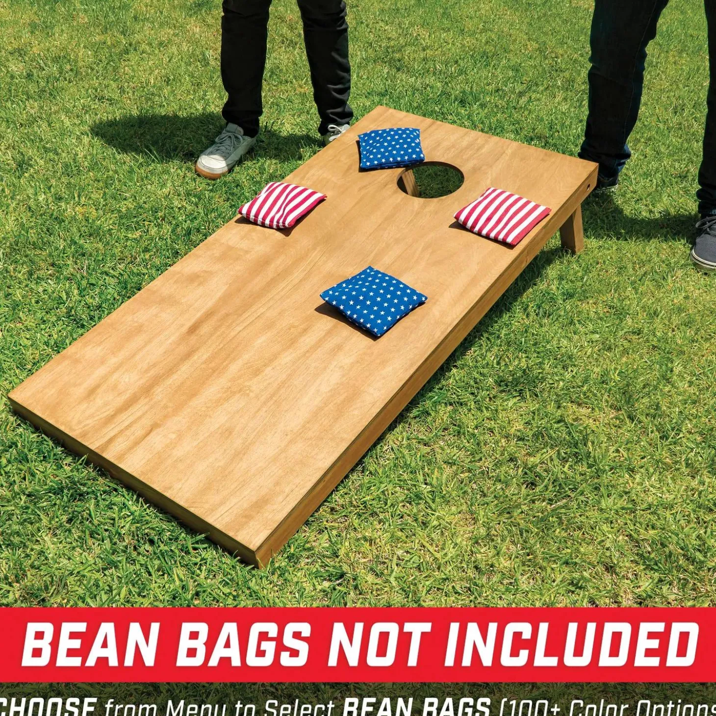 GoSports: 4'x2' Regulation Size Wooden Cornhole Boards Set