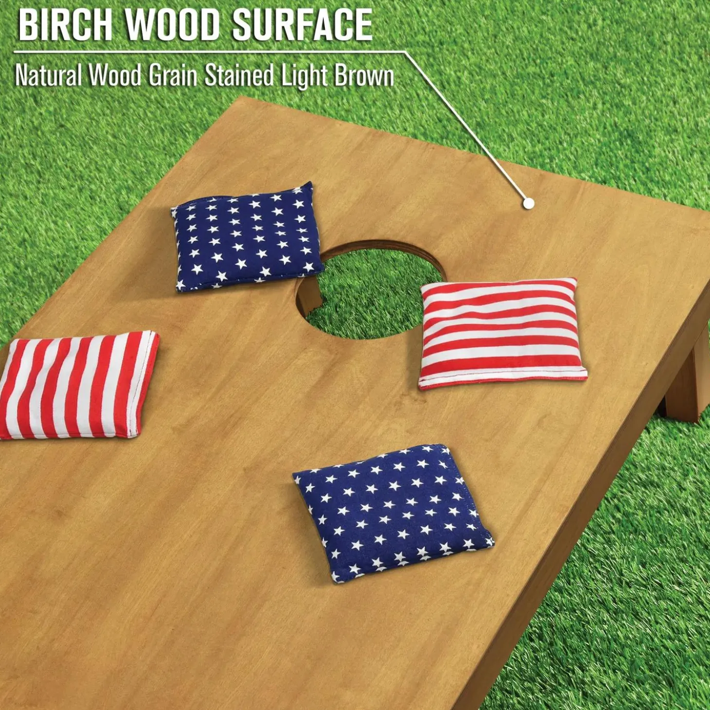 GoSports: 4'x2' Regulation Size Wooden Cornhole Boards Set