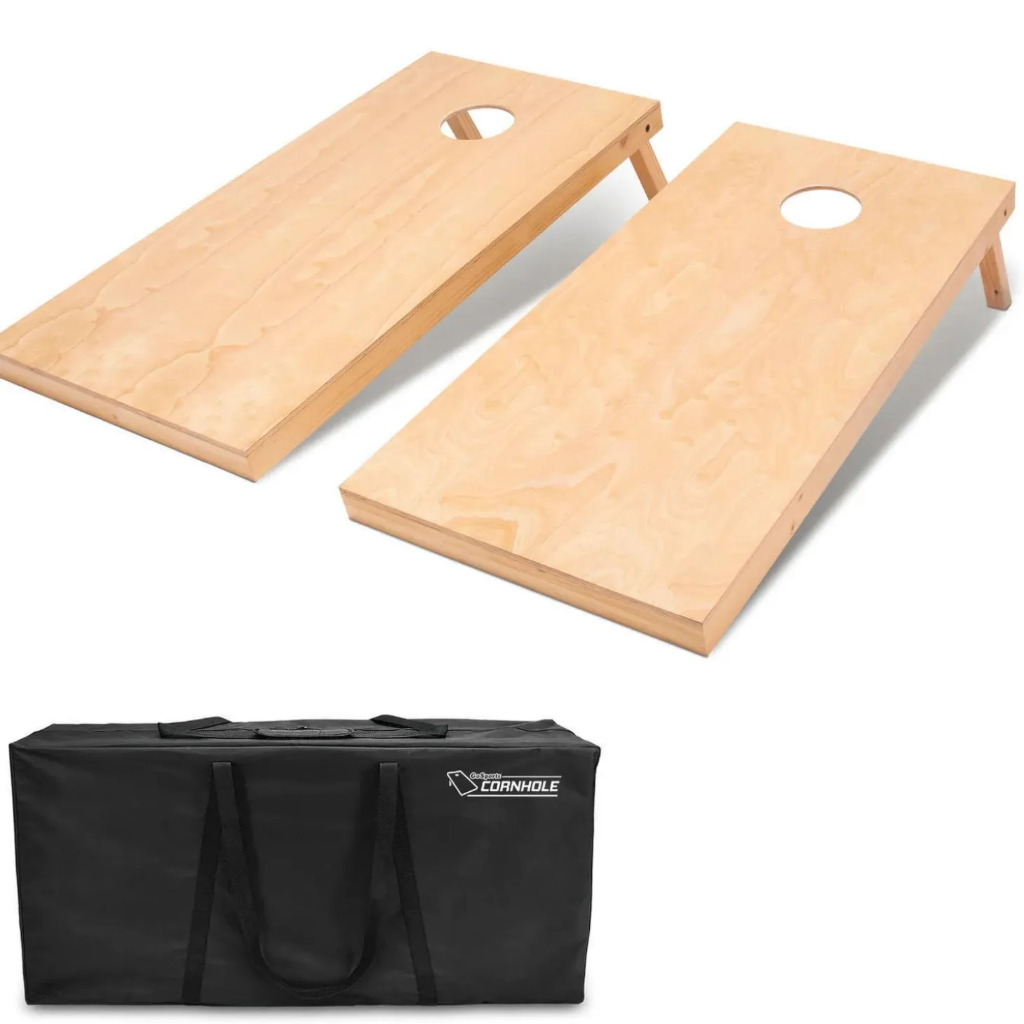 GoSports: 4'x2' Regulation Size Wooden Cornhole Boards Set