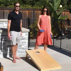 GoSports: 4'x2' Regulation Size Wooden Cornhole Boards Set
