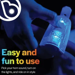 Horn Brightz Bike Lights & Multi-Sound Horn: Blue