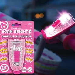 Horn Brightz Bike Lights & Multi-Sound Horn: Pink