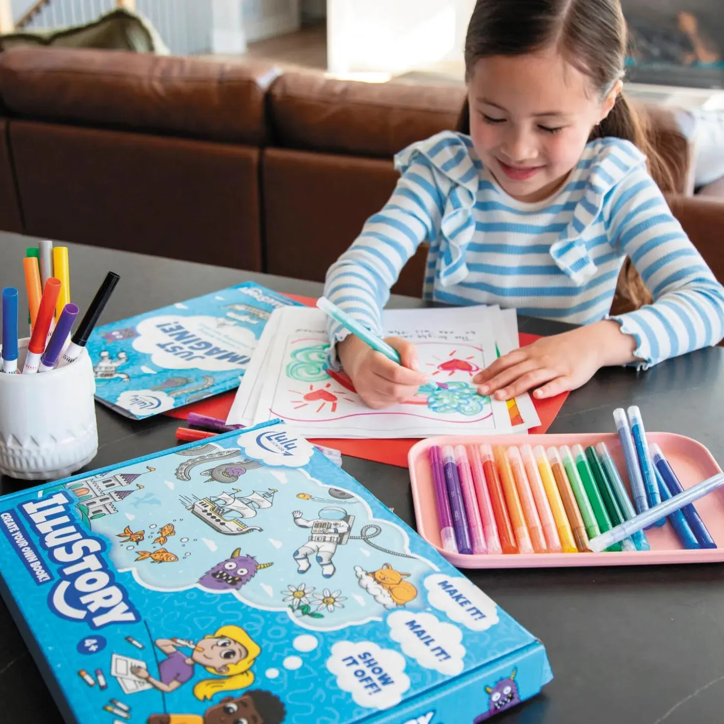 IlluStory Kids Create-Your-Own Hardcover Book Kit – Write & Illustrate Your Story