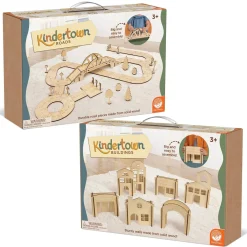 Kindertown Buildings and Roads: Set of 2 Montessori Building Sets