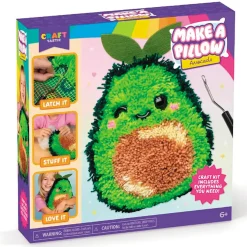 Latchkits Avocado Pillow Latch Hook Craft Kit
