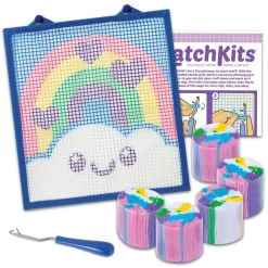 LatchKits Latch Hook Craft Kit: Rainbow