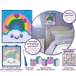 LatchKits Latch Hook Craft Kit: Rainbow