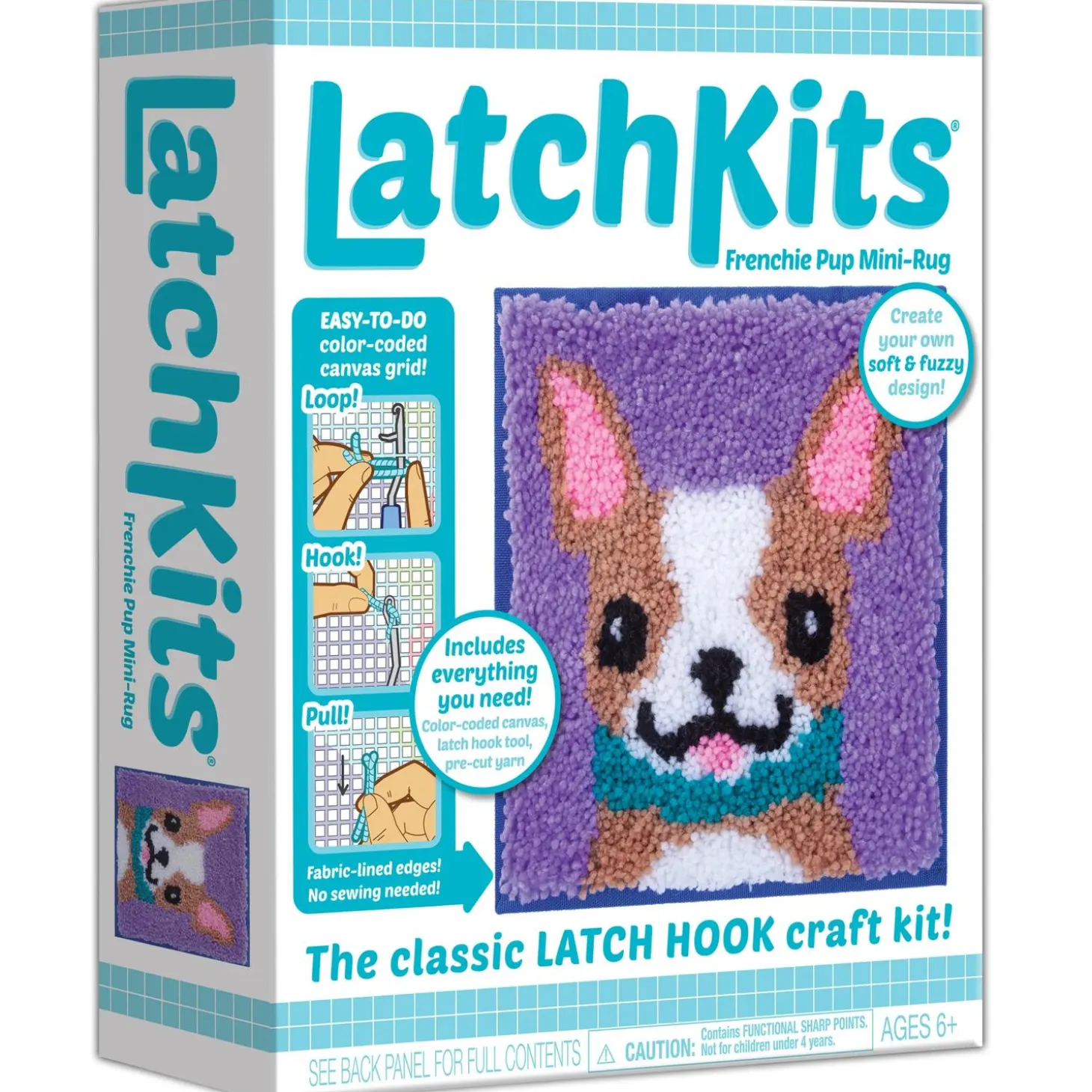 Latchkits Puppy Pillow Latch Hook Craft Kit