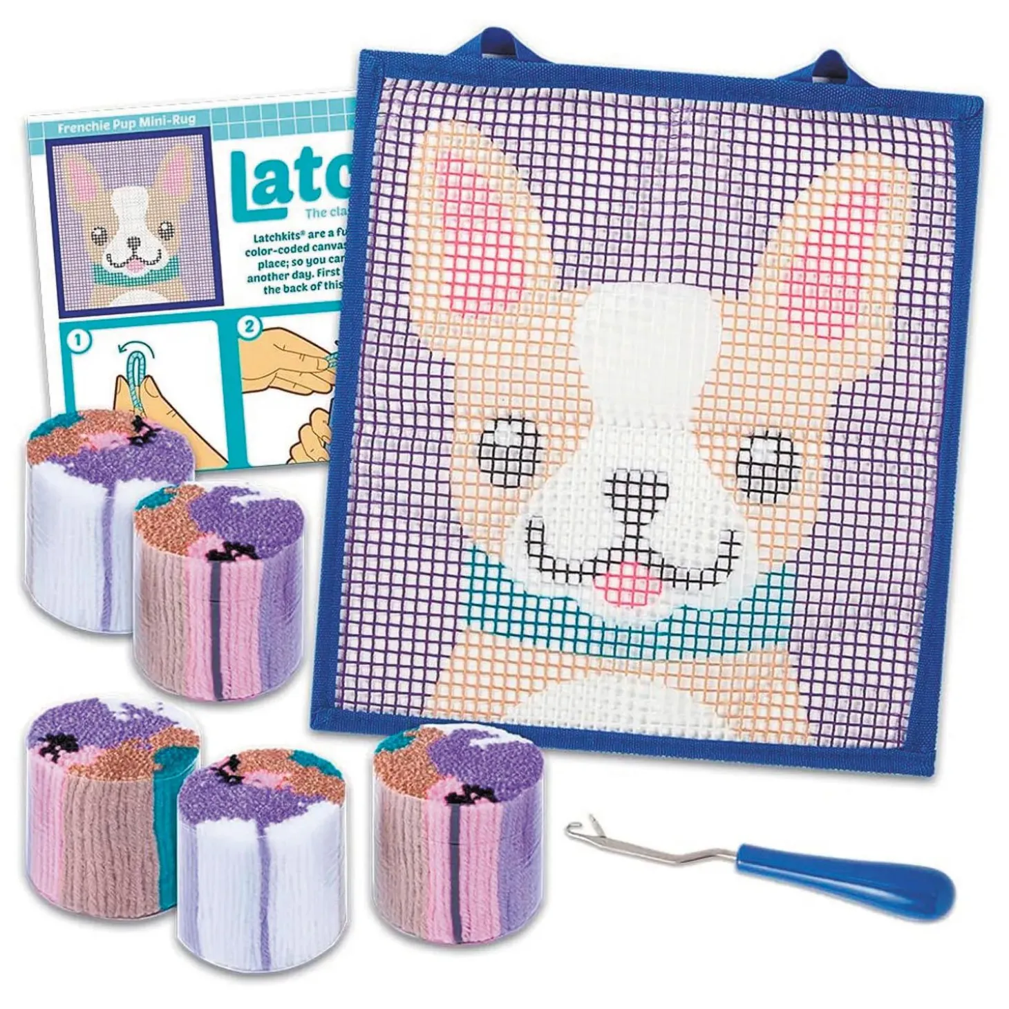 Latchkits Puppy Pillow Latch Hook Craft Kit